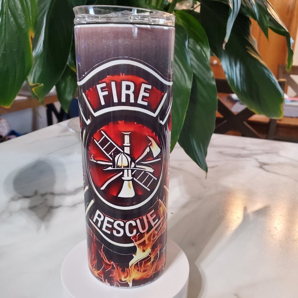 FIRE RESCUE COURGAE HONOR 20oz Tumbler  ** Error